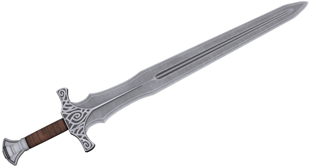 Clipart gun sword. One isolated stock photo