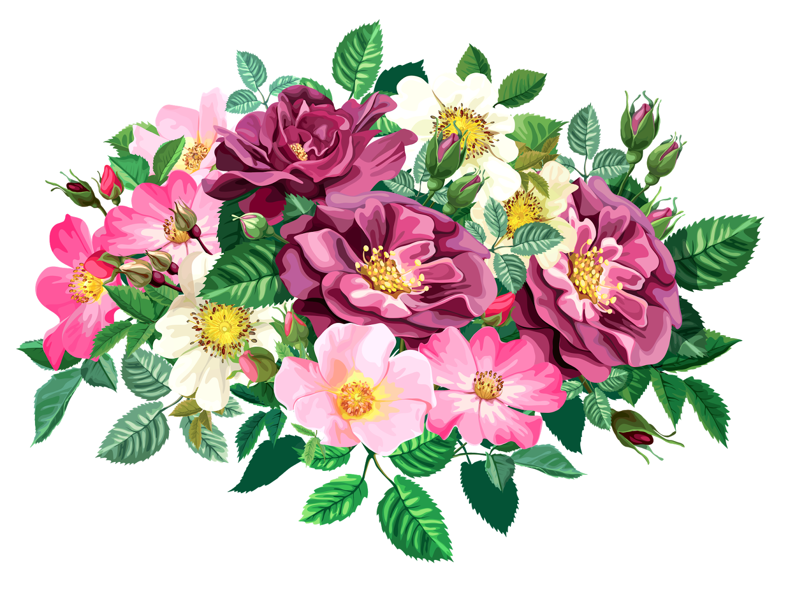 Rose bouquet cl part. Clipart roses natural