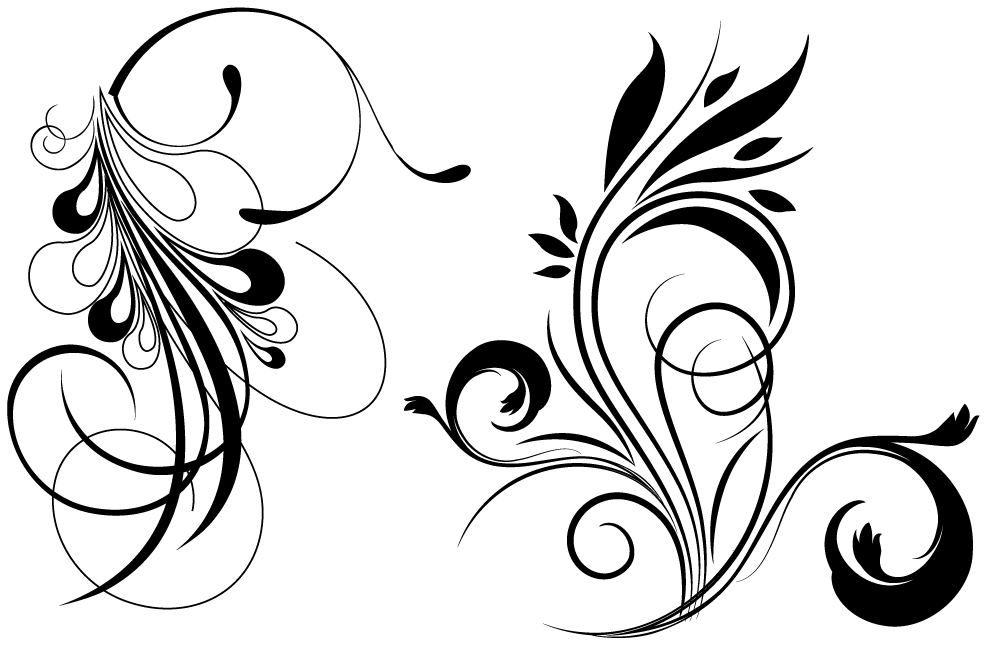 Flourishes clipart floral. Free flourish vector download