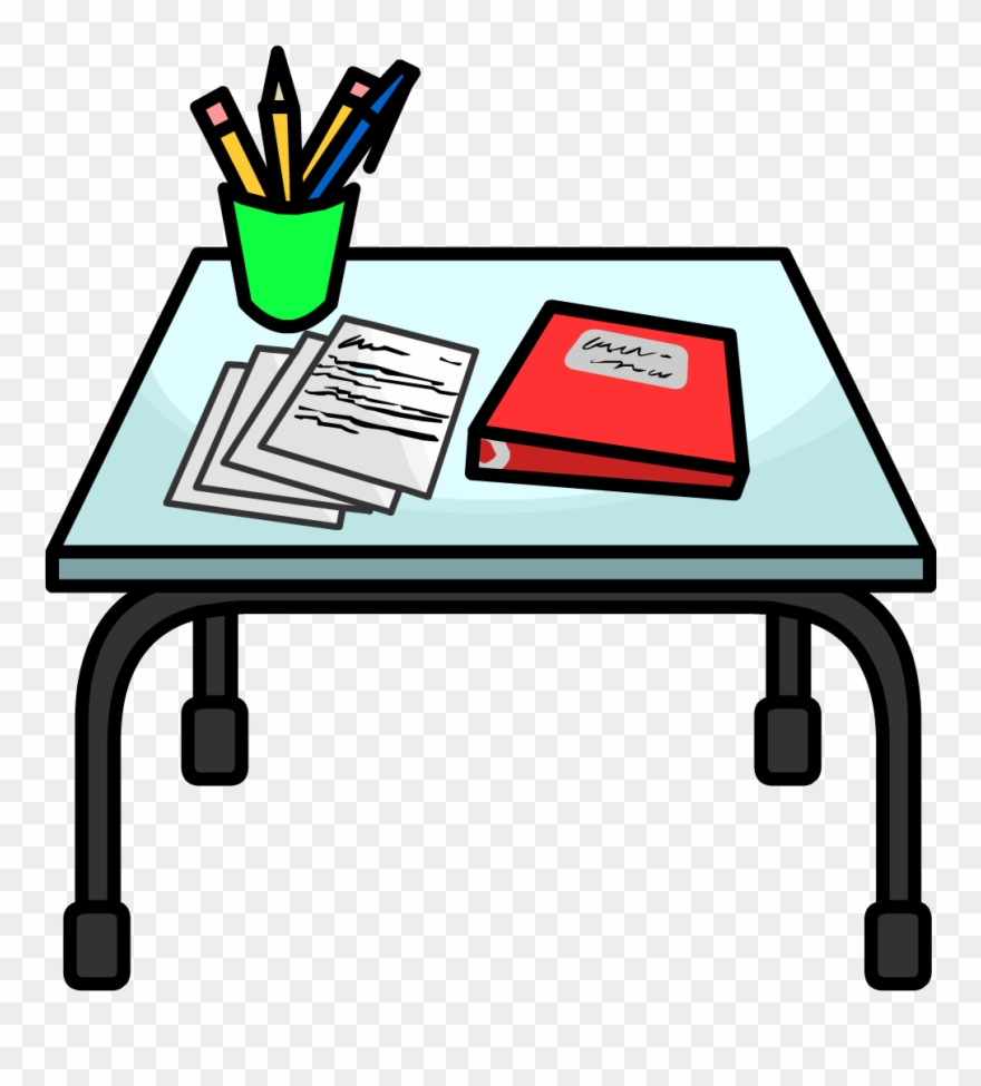 Writing table png download. Clipart desk author