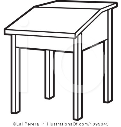 Desk clipart outline. Black and white panda