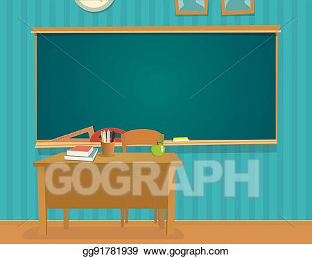 desk clipart blackboard