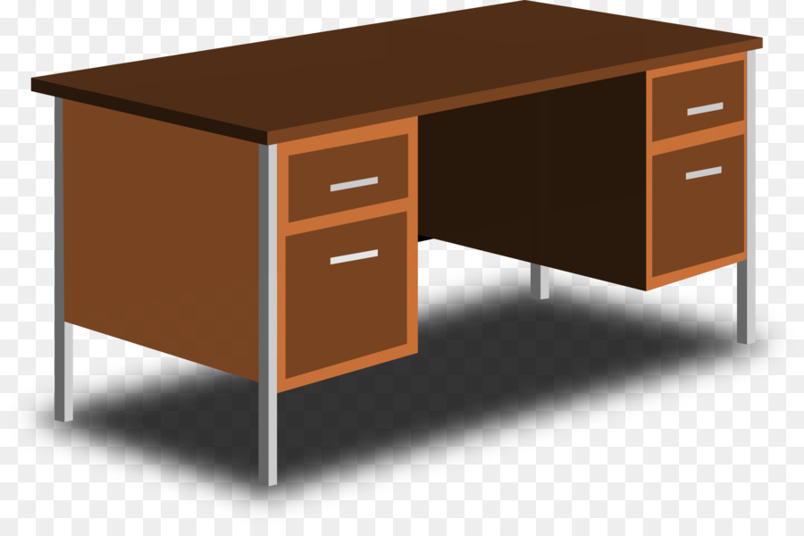 Wood table office transparent. Clipart desk brown desk