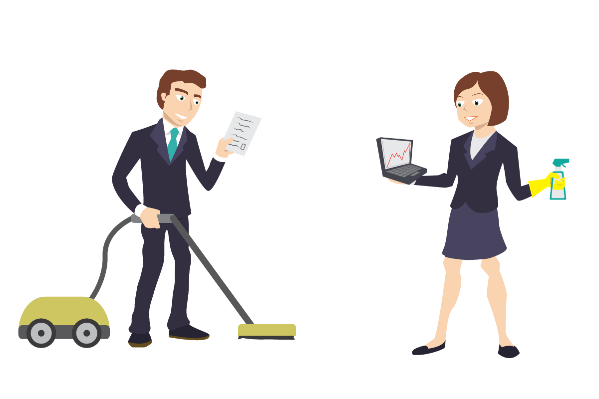 clipart desk clean up