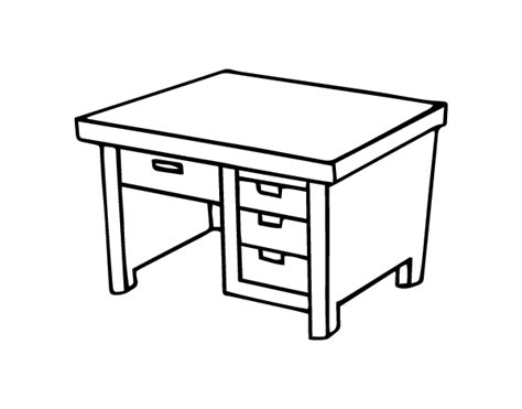 Clipart desk colouring, Clipart desk colouring Transparent FREE for ...