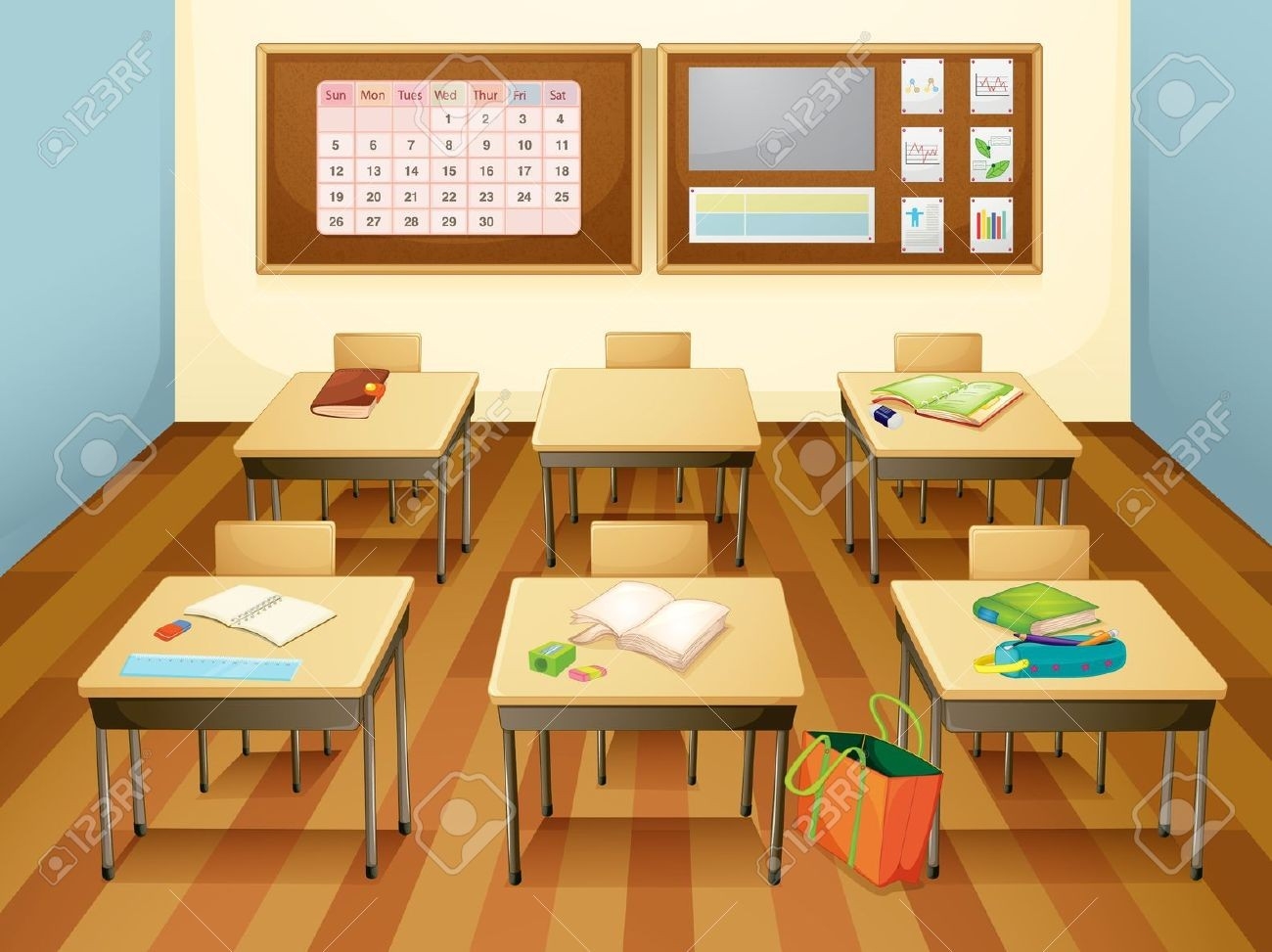 Furniture walpaper . Clipart desk empty kindergarten classroom