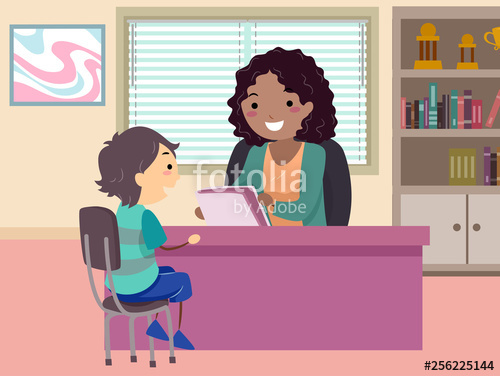 Stickman kid boy illustration. Desk clipart guidance counselor