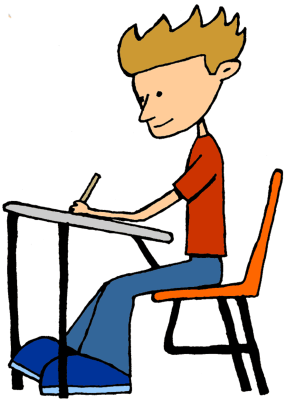 sit clipart study boy