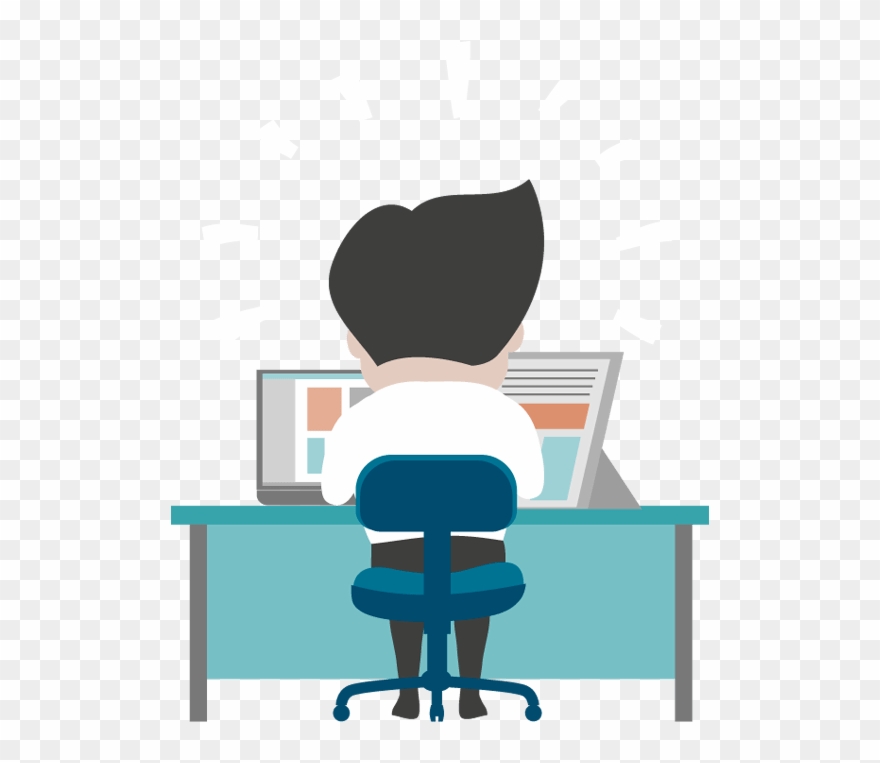Cartoon working at pinclipart. Clipart desk man