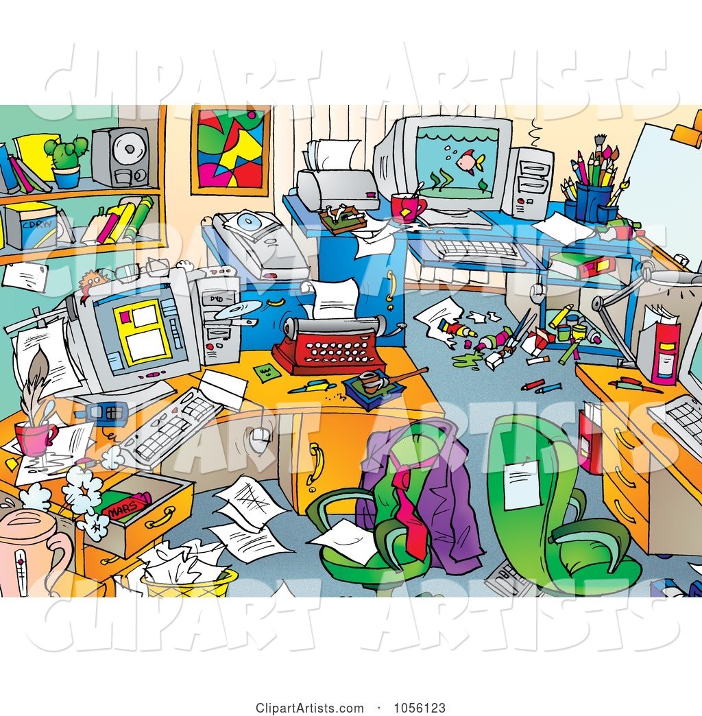 Very messy men s. Clipart desk office clutter