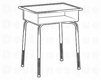 Clipart Desk Outline Clipart Desk Outline Transparent Free For