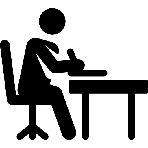 clipart desk person