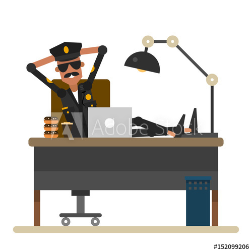 desk clipart police desk