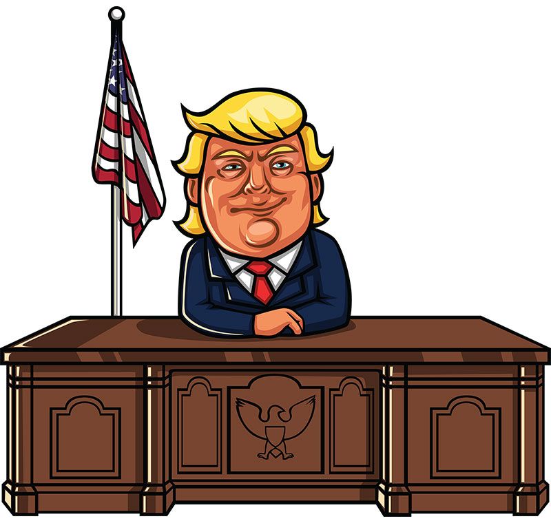 president clipart desk