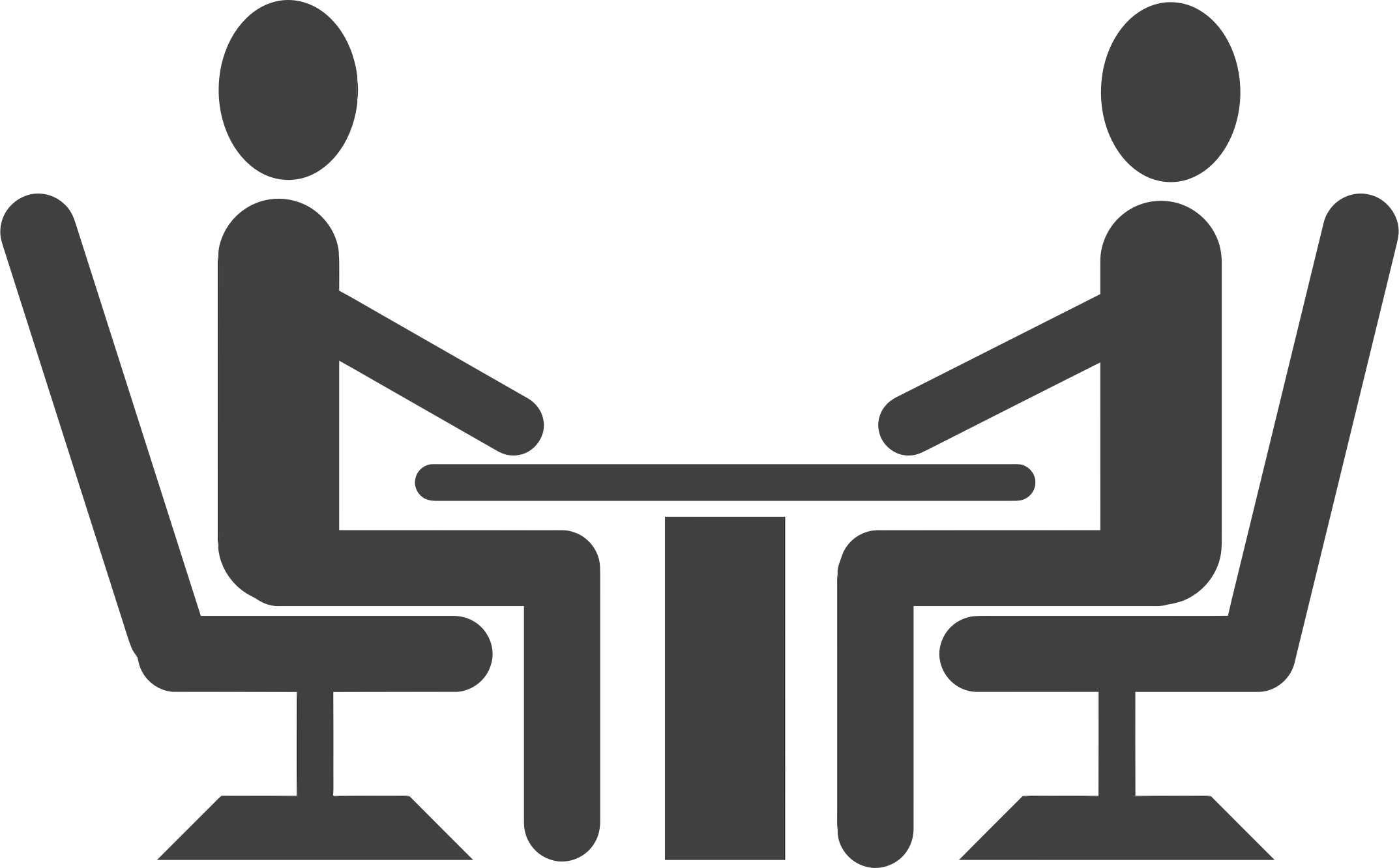 Interview without speech bubbles. Discussion clipart panel