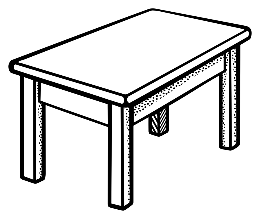clipart desk square table