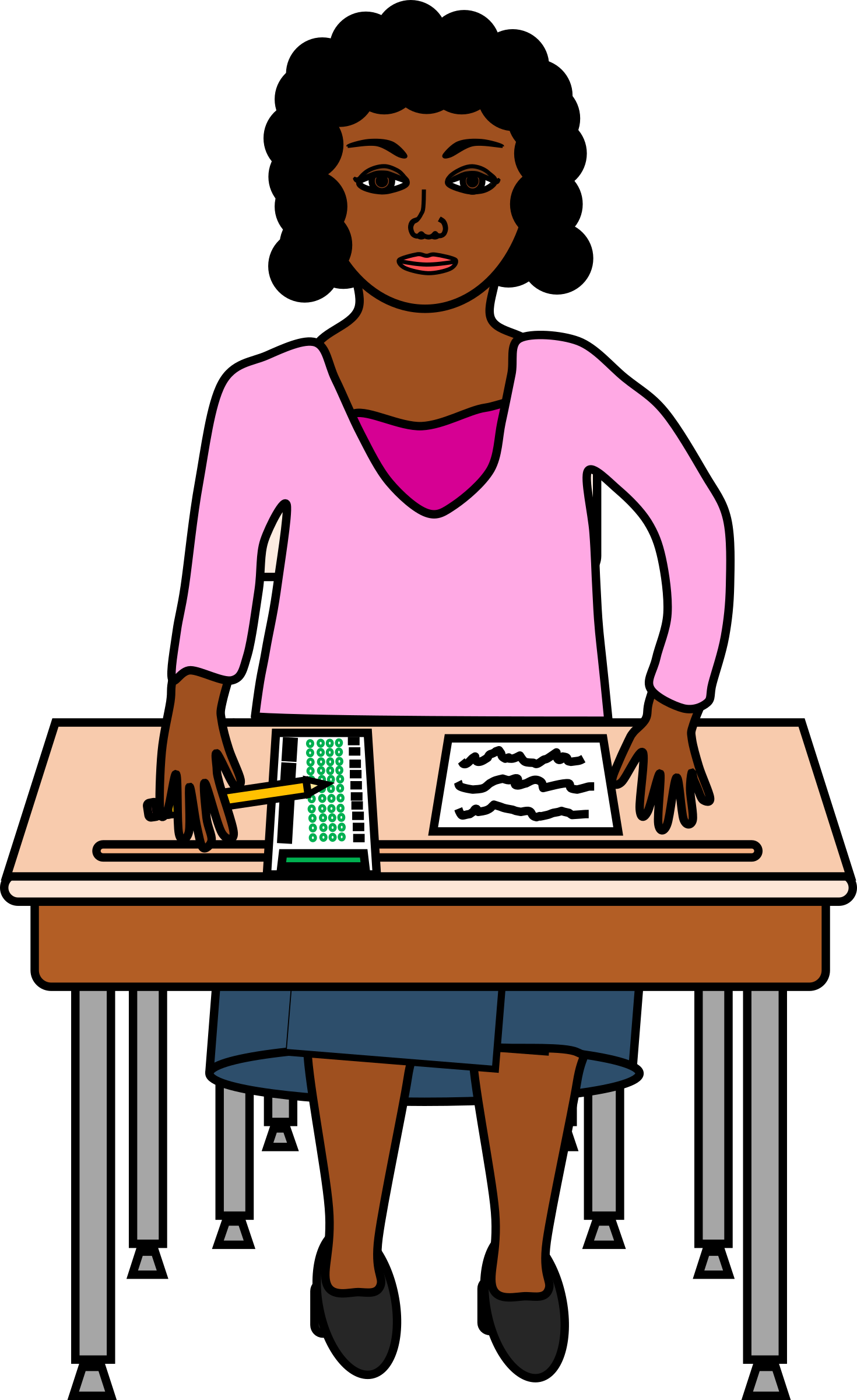 desk clipart standardized test