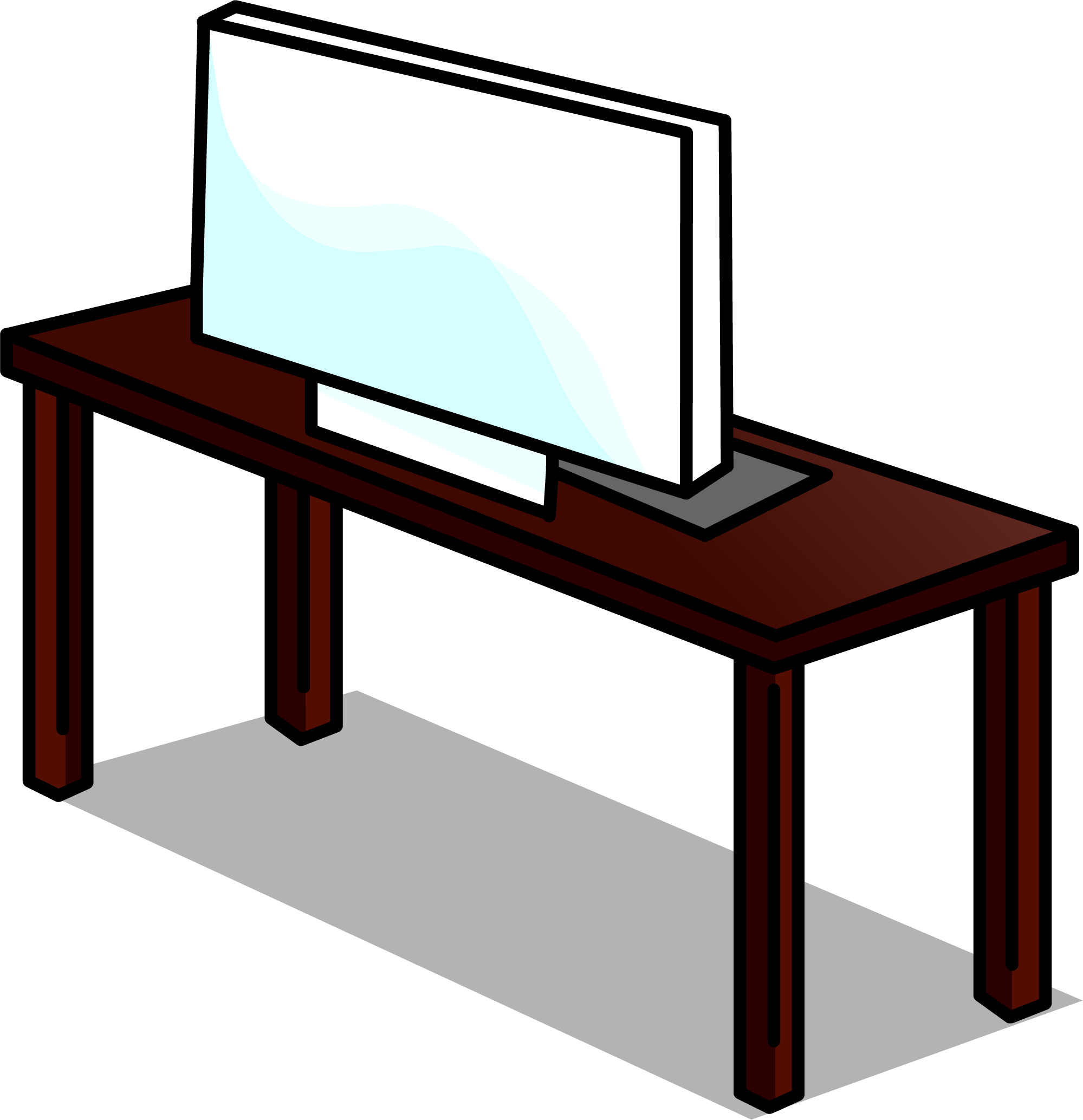 furniture clipart computer table