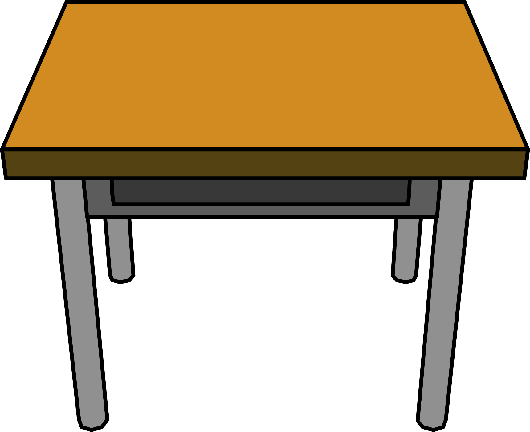 desk clipart attached chair