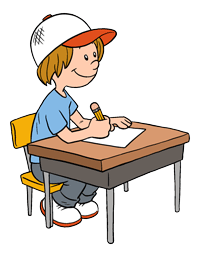 Clipart desk work alone. Free student working cliparts