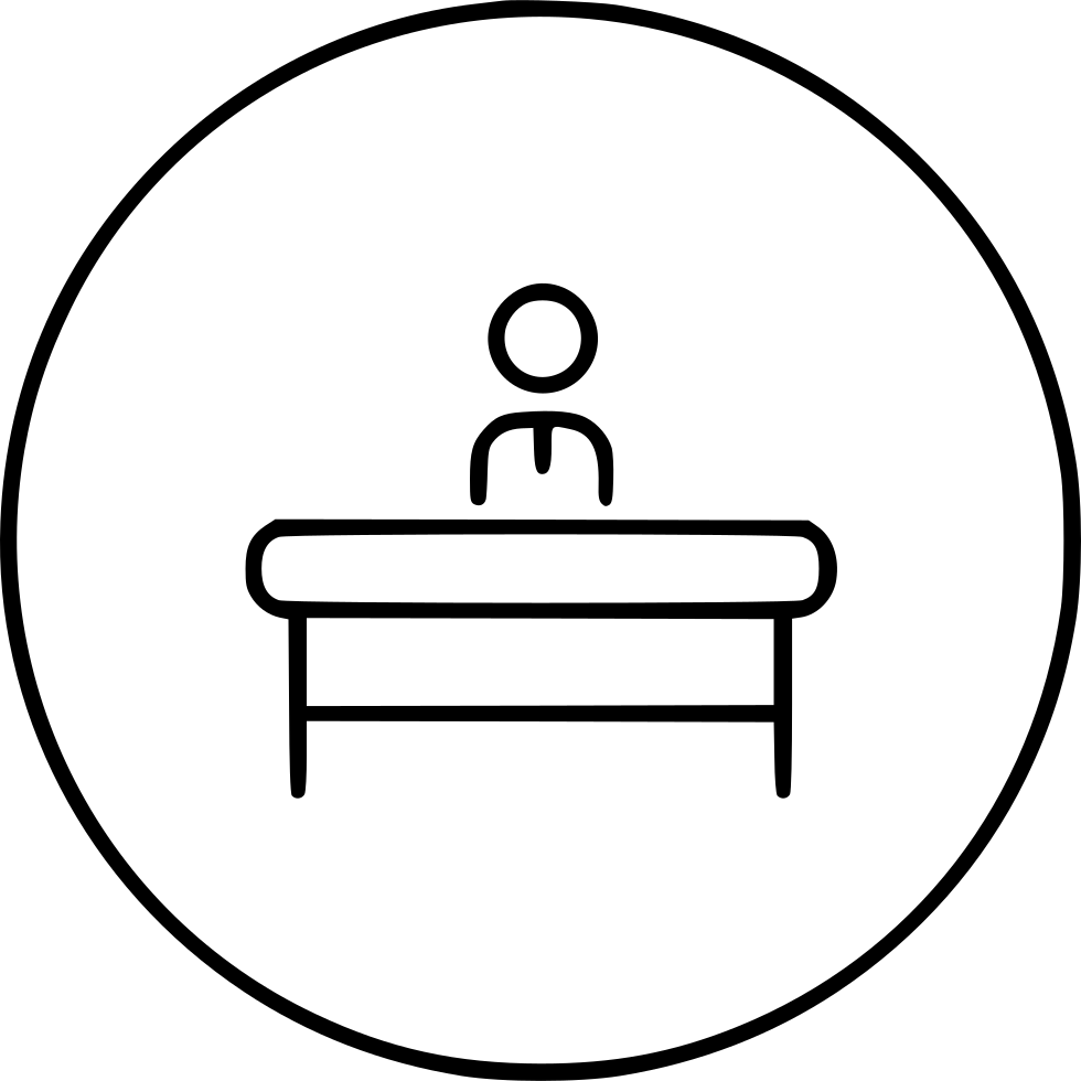 Employee table svg png. Clipart desk work icon