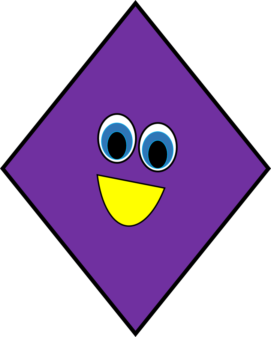 Shapes free creationz diamond. Smiley clipart triangle