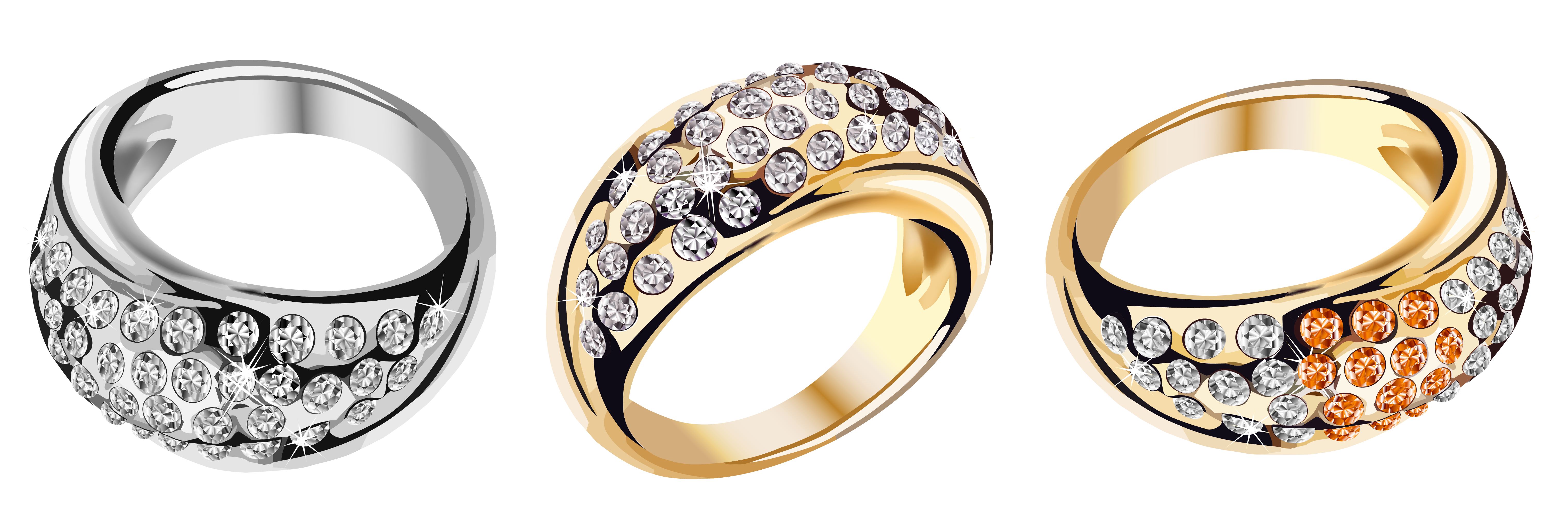 Engagement clipart bling ring. Set with diamonds png