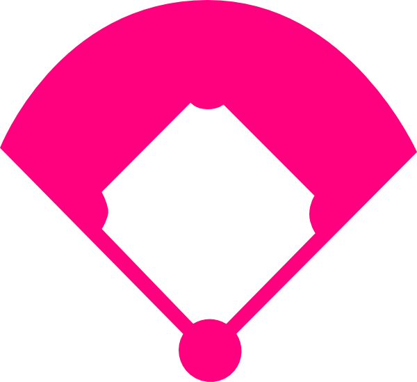 Baseball field clip art. Clipart diamond pink