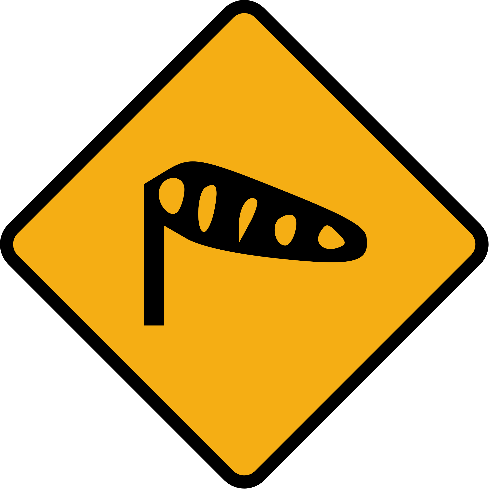 diamond clipart road sign
