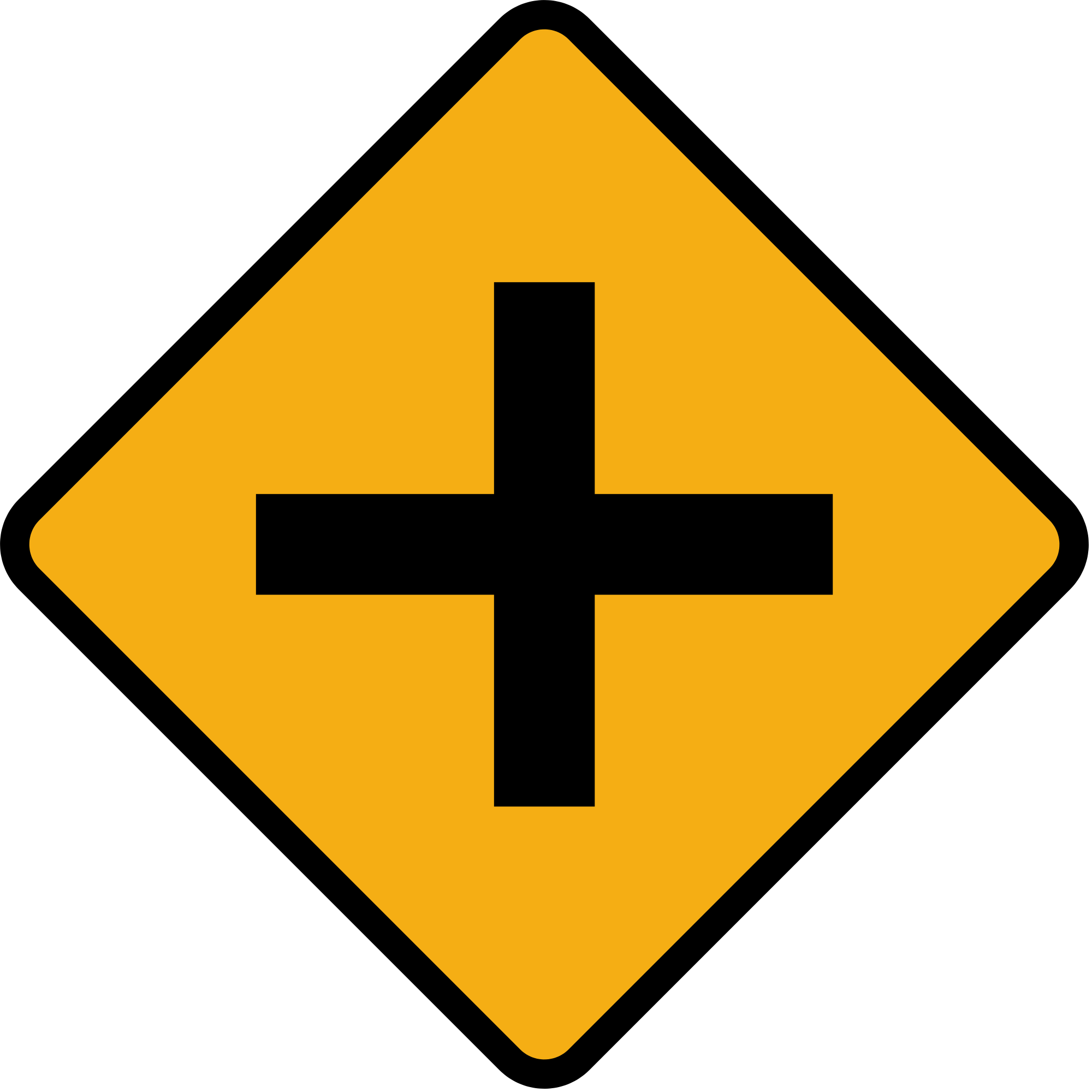 File road junction crossroads. Clipart diamond sign