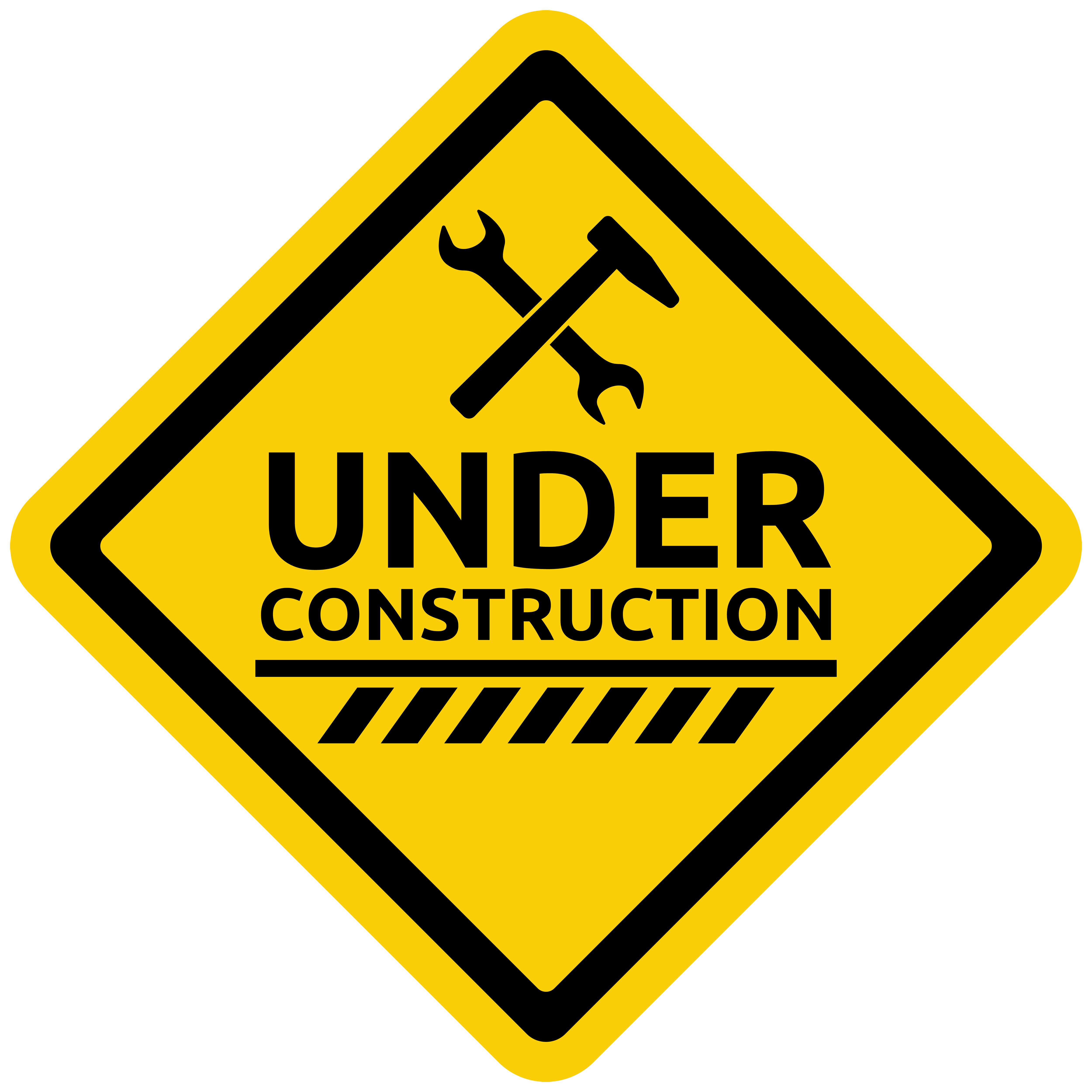 Website clipart under construction. Warning sign png best