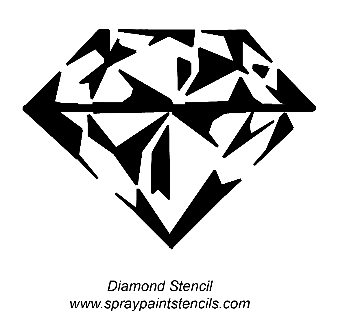 diamonds clipart stencil
