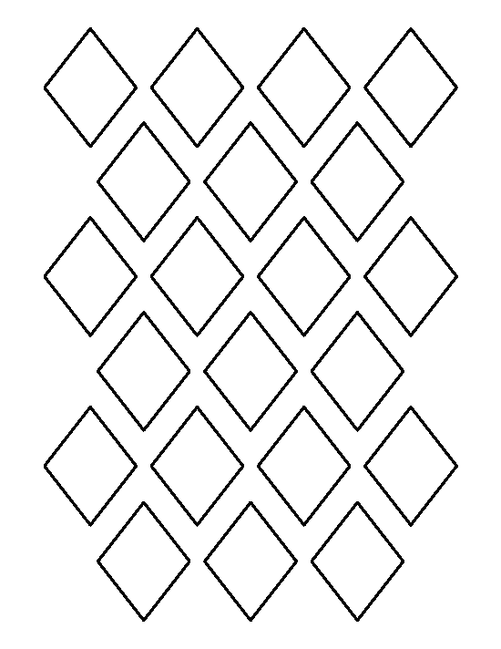 Diamond clipart printable.  inch pattern use