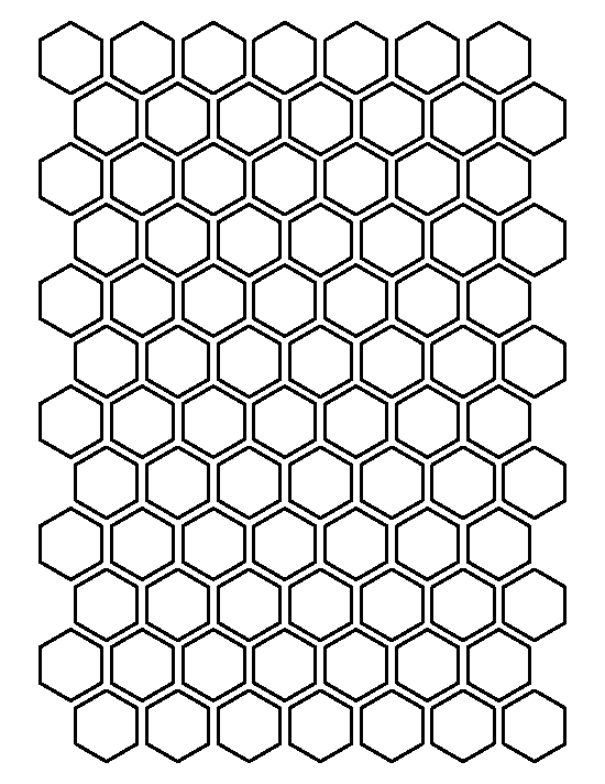 inch pattern use. Hexagon clipart irregular