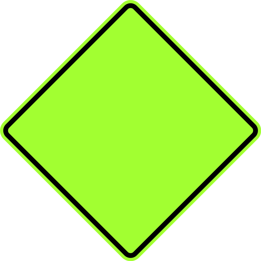 Diamond clipart green diamond. File warning sign fluorescent