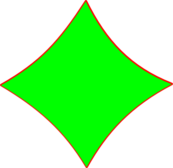 Retro clipart diamond shape. Bright green clip art