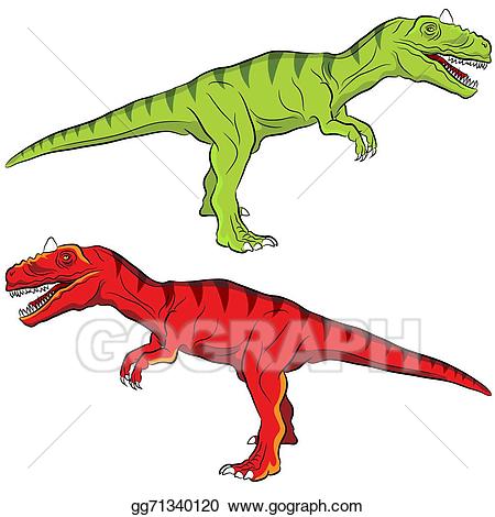Vector art drawing gg. Dinosaur clipart allosaurus