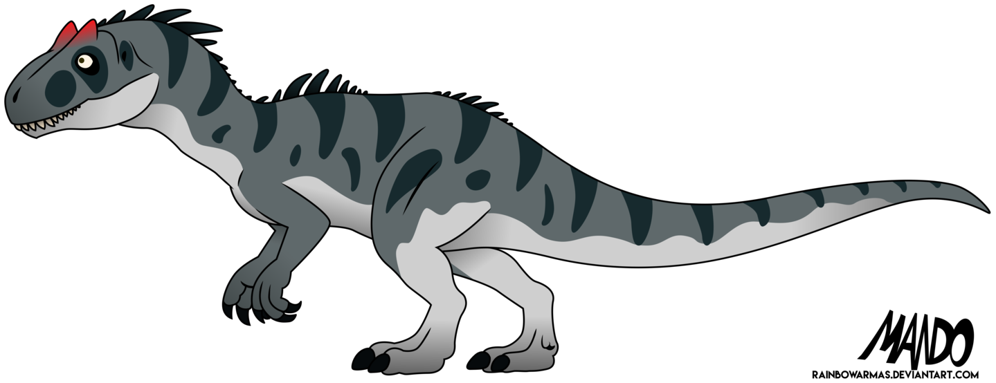 Clipart dinosaur allosaurus. By rainbowarmas on deviantart