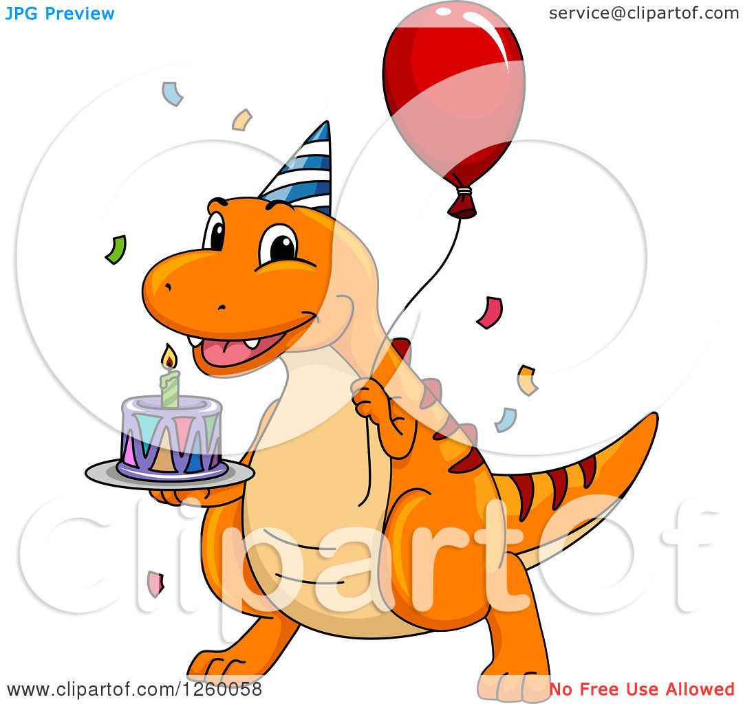 dinosaur clipart birthday cake