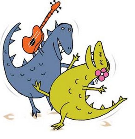 dinosaur clipart dance