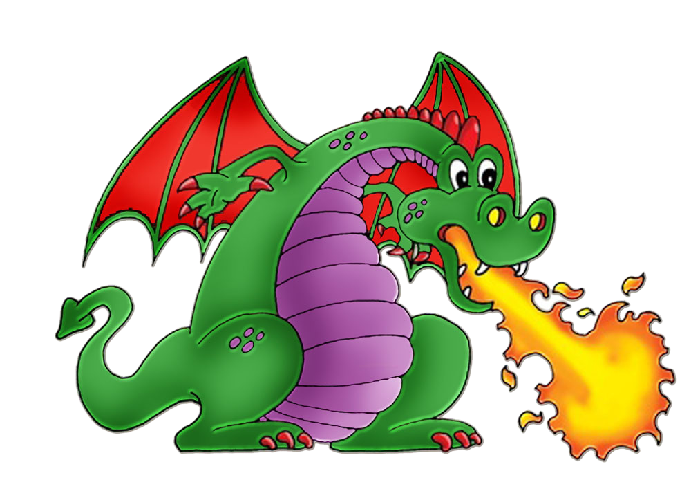 Footprint clipart dragon. Fire breathing cartoon clip