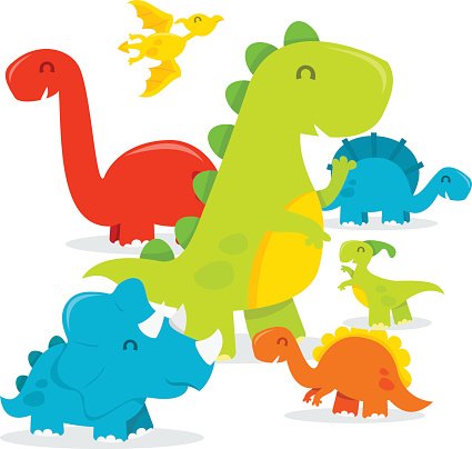Clipart dinosaur family. Happy cartoon premium clipartlogo