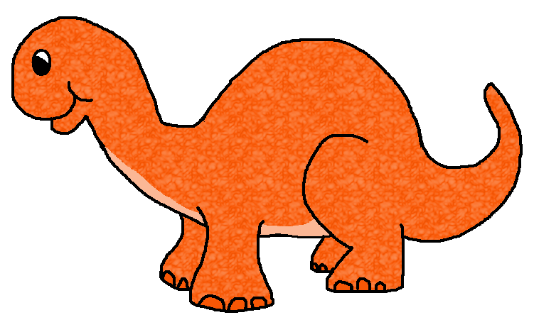 clipart dinosaur orange