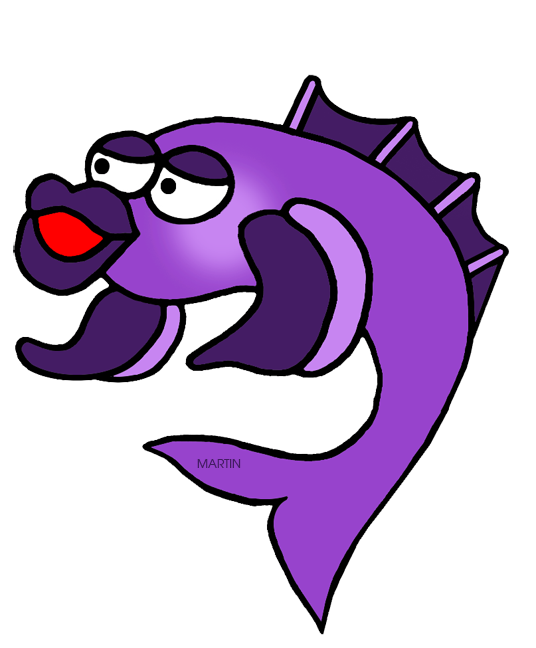 purple clipart fish
