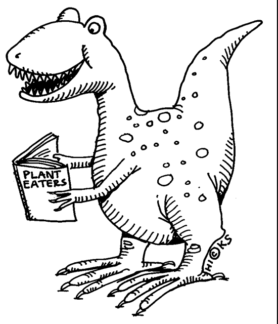 clipart dinosaur reading