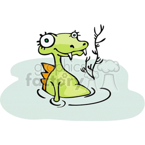 Dinosaur clipart water. Small sitting in the