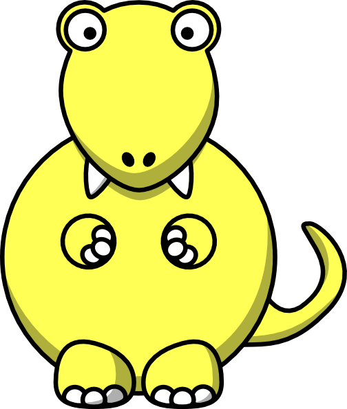 clipart dinosaur yellow