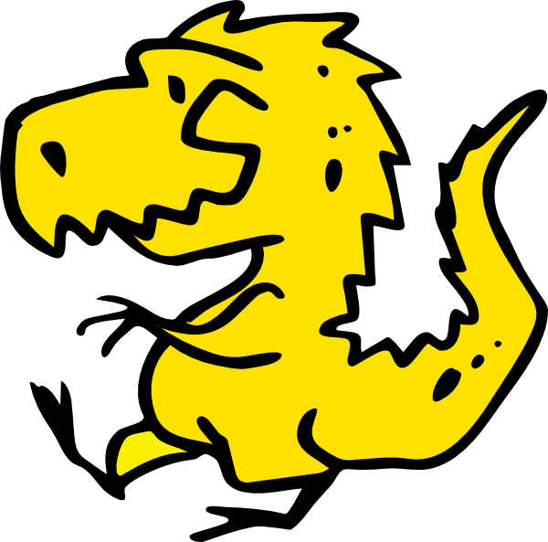 clipart dinosaur yellow