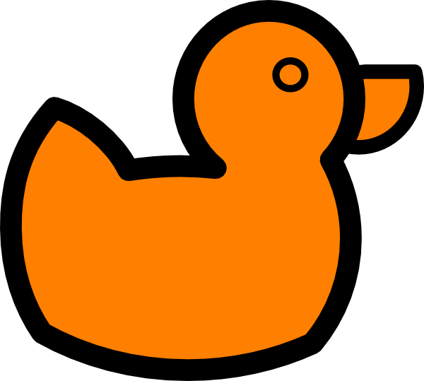Clipart duck cartoon duck. Orange clip art at