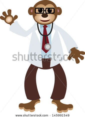 Monkey station . Monkeys clipart doctor